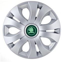 AutoHelix MSA Set 4 Capace Roti potrivite jantelor de 16 inch, Compatibil Cu Skoda Nou Verde, model Top Gri (20269)