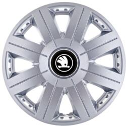 AutoHelix MSA Set 4 Capace Roti Autohelix MSA® potrivite jantelor de 16 inch, pentru Skoda Alb Negru model Cosmos Gray (18890)