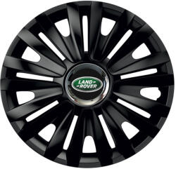 AutoHelix MSA Set 4 capace roti Negre Cu Inel Cromat Royal R15 Compatibil Cu Land Rover (10617)