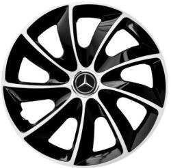 AutoHelix MSA Set 4 Capace Roti potrivite jantelor de R15 inch, pentru Mercedes, model Stig Extra Black & White (17730)