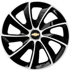 AutoHelix MSA Set 4 Capace Roti potrivite jantelor de R16 inch, pentru Chevrolet, model Stig Extra Black & White (17643)