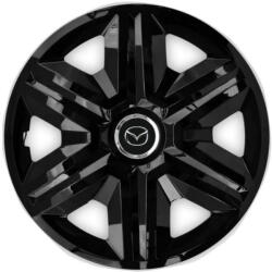 AutoHelix MSA Set 4 capace roti Hubcaps Fast black R15 Compatibil Cu Mazda (6914)