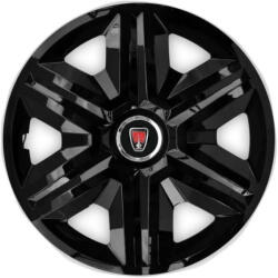 AutoHelix MSA Set 4 capace roti hubcaps fast black R15 Compatibil Cu Range Rover (6935)