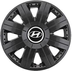 AutoHelix MSA Set 4 capace roti Cosmos Negru R15, pentru gama auto Hyundai (3832)