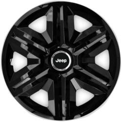 AutoHelix MSA Set 4 capace roti Hubcaps fast black R15 Compatibil Cu Jeep (6905)