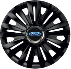 AutoHelix MSA Set 4 capace roti Negre Cu Inel Cromat Royal R14 Compatibil Cu Ford (10604)