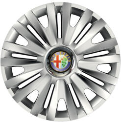 AutoHelix MSA Set 4 capace roti Cu Inel Cromat Royal R15 Compatibil Cu Alfa Romeo (7995)