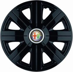 AutoHelix MSA Set 4 Capace Roti, potrivite jantelor de R14, pentru Alfa Romeo, model Cosmos Negru (13525)