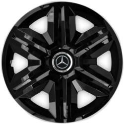 AutoHelix MSA Set 4 capace roti hubcaps fast black R15 Compatibil Cu Mercedes-Benz (6917)
