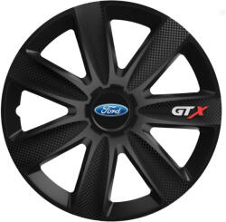 AutoHelix MSA Set 4 Capace Roti GTX Negru Carbon R16, pentru Ford (GTX27)