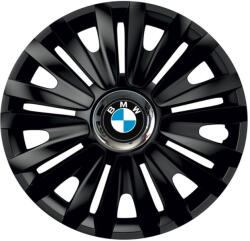 AutoHelix MSA Set 4 capace roti Negre Cu Inel Cromat Royal R14 Compatibil Cu BMW (8984)