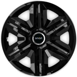 AutoHelix MSA Set 4 capace roti hubcaps fast black R15 Compatibil Cu Smart (6947)
