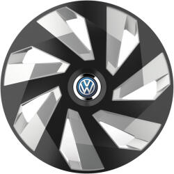 AutoHelix MSA Set 4 Capace Roti, potrivite jantelor de R16, pentru Volkswagen, model vector black and silver (12980)