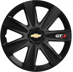 AutoHelix MSA Set 4 Capace Roti GTX Carbon Negru R15, Pentru Chevrolet (GTX42)