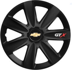 AutoHelix MSA Set 4 Capace Roti GTX Carbon Negru R17, Pentru Chevrolet (GTX44)