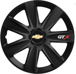 AutoHelix MSA Set 4 Capace Roti GTX Carbon Negru R14, Pentru Chevrolet (GTX41)
