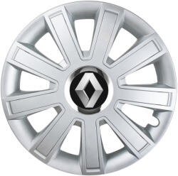 AutoHelix MSA Set 4 Capace Roti, potrivite jantelor de R16, pentru Renault, model flash cromat (13053)