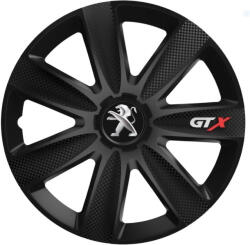 AutoHelix MSA Set 4 Capace Roti GTX Carbon Negru R16, Pentru Peugeot (GTXC65.3)