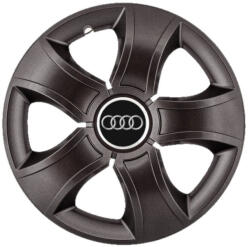 AutoHelix MSA Set 4 Capace Roti 15 inchi (R15) Bis Negru, Compatibile Cu Audi (3185)