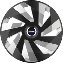 AutoHelix MSA Set 4 Capace Roti, potrivite jantelor de R15, pentru Volvo, model vector black and silver (12982)