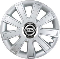 AutoHelix MSA Set 4 Capace Roti, potrivite jantelor de R16, pentru Nissan, model flash cromat (13044)