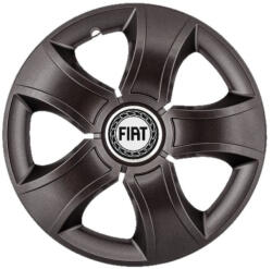 AutoHelix MSA Set 4 Capace Roti 15 inchi (R15) Bis Negru, Compatibile Cu Fiat (3289)