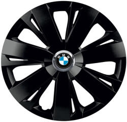 AutoHelix MSA Set 4 capace roti Negre Cu Inel Cromat Energy R15 Compatibil Cu BMW (8496)