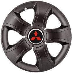 AutoHelix MSA Set 4 Capace Roti 14 inchi (R14) Bis Negru, Compatibile Cu MitsuBis Negru (3398)