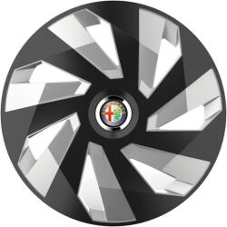 AutoHelix MSA Set 4 Capace Roti, potrivite jantelor de R15, pentru Alfa Romeo, model vector black and silver (12886)