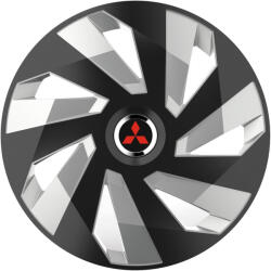 AutoHelix MSA Set 4 Capace Roti, potrivite jantelor de R15, pentru Mitsubishi, model vector black and silver (12940)