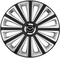 AutoHelix MSA Set 4 capace roti R15 Compatibil Cu Mazda Trend Silver-Black (11025)