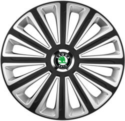 AutoHelix MSA Set 4 capace roti R16 Compatibil Cu Skoda Trend Silver-Black (11056)