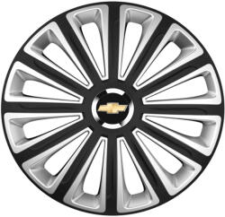 AutoHelix MSA Set 4 capace roti R16 Compatibil Cu Chevrolet Trend Silver-Black (10989)