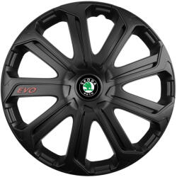 AutoHelix MSA Set 4 Capace Roti Evo Negru R15, Pentru Skoda (EVON71)