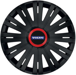 AutoHelix MSA Set 4 capace roti Negre Cu Inel Rosu Active R14 Compatibil Cu Volvo (10777)
