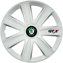 AutoHelix MSA Set 4 Capace Roti GTX Alb R15, Compatibil Cu Skoda (GTXA45)