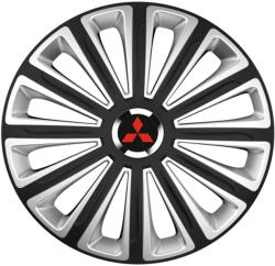 AutoHelix MSA Set 4 capace roti R15 Compatibil Cu Mitsubishi Trend Silver-Black (11034)