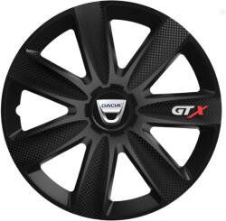 AutoHelix MSA Set 4 Capace Roti GTX Negru Carbon R17, pentru Dacia (GTX35)