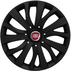 Autohelix Msa Set 4 capace roti 16 inch (R16) compatibile FIAT, Model - 432 Black Edition (432FiatBlack)