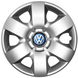 Autohelix Msa Set 4 capace roti potrivite jantelor de 15 inchi (R15) compatibile Volkswagen, Model - 310, Sigla Albastra (310VwAlbastru)