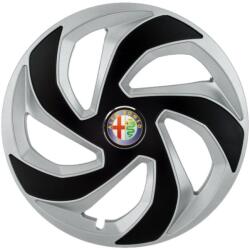 AutoHelix MSA Set 4 capace roti Rex Gri-Negru R15 Compatibil Cu Alfa Romeo (2983)