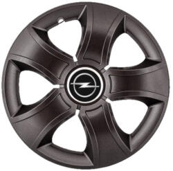 AutoHelix MSA Set 4 Capace Roti 15 inchi (R15) Bis Negru, Compatibile Cu Opel (3405)
