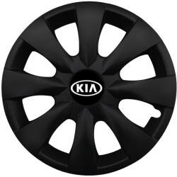 Autohelix Msa Set 4 capace roti potrivite jantelor de 15 inchi (R15) compatibile KIA, Model - 316 Black Edition (316KiaBlack)