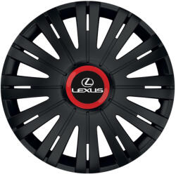 AutoHelix MSA Set 4 capace roti Negre Cu Inel Rosu Active R14 Compatibil Cu Lexus (10720)