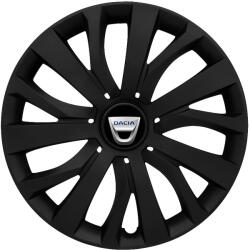 Autohelix Msa Set 4 capace roti 16 inch (R16) compatibile DACIA, Model - 432 Black Edition (432DaciaBlack)