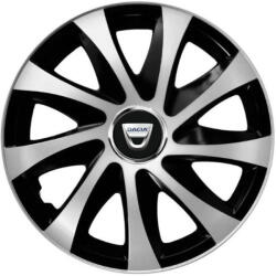 AutoHelix MSA Set 4 capace roti Drift exrta Gri-Negru R14 Compatibil Cu Dacia (8579)