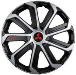 AutoHelix MSA Set 4 Capace Roti Evo Gri-Negru R15, pentru MITSUBISHI (23162)