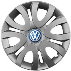 Autohelix Msa Set 4 Capace Roti 15 inchi (R15) Compatibile Cu VOLKSWAGEN model - 330, Sigla Albastra (330VwAlbastru)