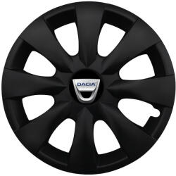 Autohelix Msa Set 4 capace roti potrivite jantelor de 15 (R15) inchi compatibile DACIA, Model - 316 Black Edition (316DaciaBlack)