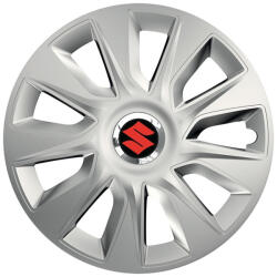 AutoHelix MSA Set 4 capace roti Cu Inel Cromat Stratos R16 Compatibil Cu Suzuki (8182)